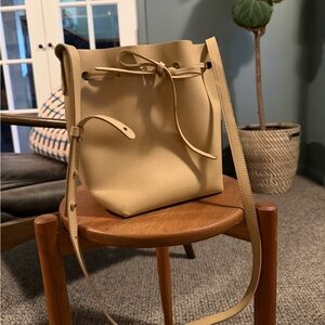 Mansur Gavriel Mini Bucket Bag in Light Beige Tan